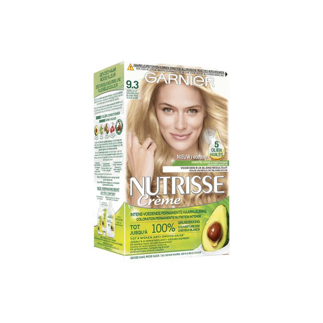 Garnier Nutrisse Crème Permanente Haarverf 9.3 Zeer Licht Goudblond