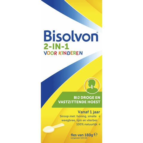 Bisolvon 2-in-1 Bij Droge En Vastzittende Hoest Voor Kinderen 133 ML