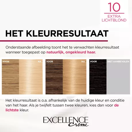 L'Oréal Paris Excellence Crème VerzorgendeKleuring 10 Extra Lichtblond