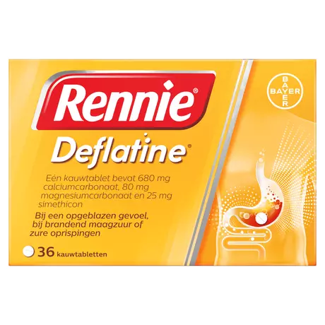 Rennie Deflatine Opgeblazen Gevoel Of Winderigheid Kauwtabletten 36 stuks