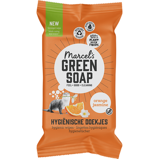 Marcel's Green Soap Hygiënische Doekjes Sinaasappel & Jasmijn 60 stuks