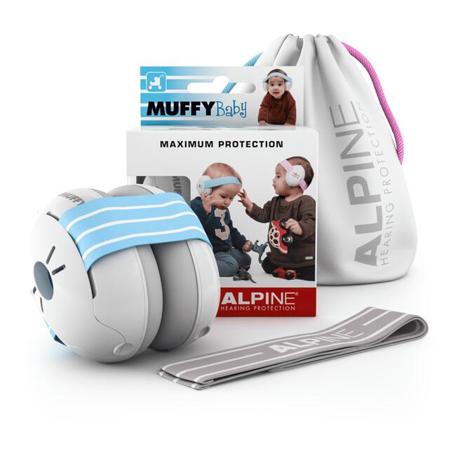 Alpine Muffy Baby Oorkap Voor Baby, Dreumes en Peuter Blauw 1 stuks