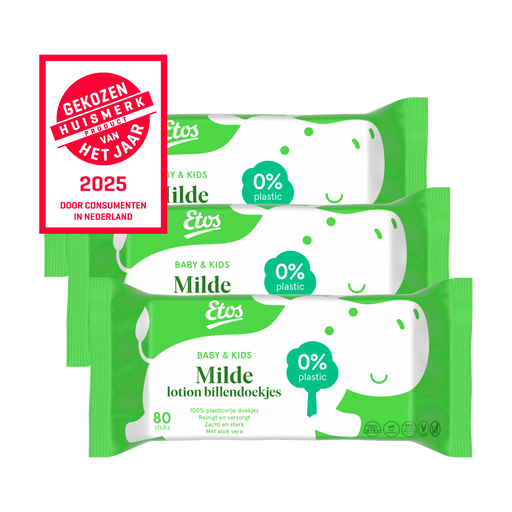 Etos Baby & Kids Milde Lotion Billendoekjes 3x80 stuks