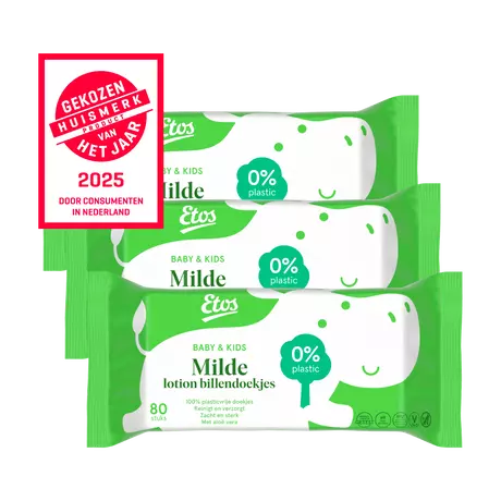 Etos Baby & Kids Milde Lotion Billendoekjes 3x80 stuks