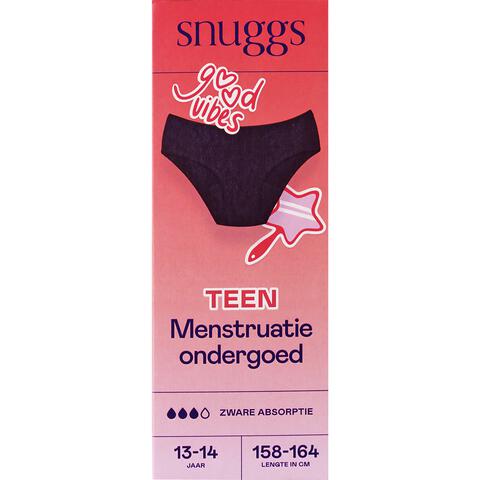 Snuggs Teen 13-14Y Heavy Absorption Black
