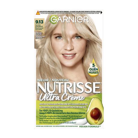 Garnier Nutrisse Crème 9.13 Zeer Licht Goud Asblond Haarverf