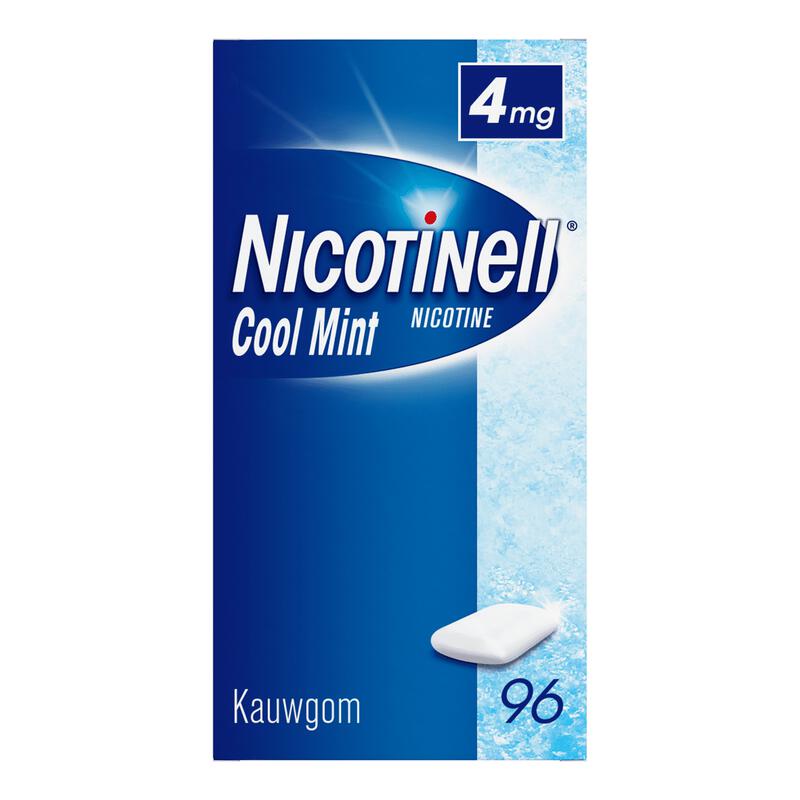 Nicotinell Kauwgom Cool Mint 4 MG Stoppen met Roken 96 stuks