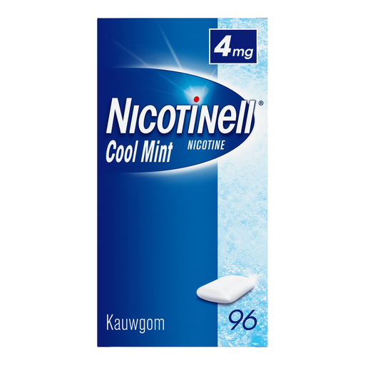 Nicotinell Kauwgom Cool Mint 4 MG Stoppen met Roken 96 stuks