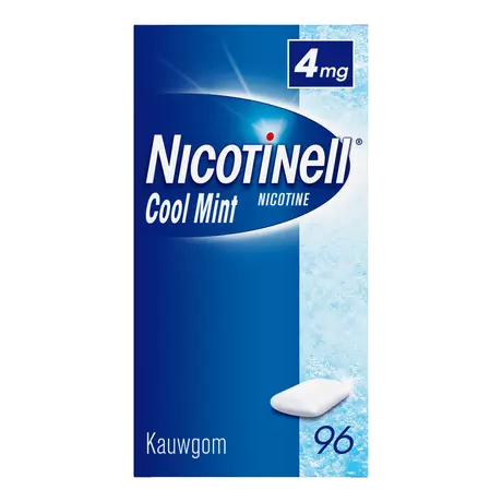 Nicotinell Kauwgom Cool Mint 4 MG Stoppen met Roken 96 stuks