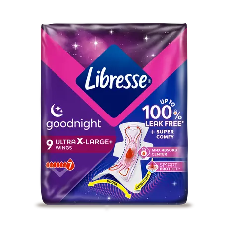 Libresse Ultra Thin Maandverband Goodnight Extra 9 stuks