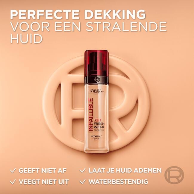 L'Oréal Paris Infaillible 32HR Fresh Wear 220 Sand Foundation met SPF25 30 ML