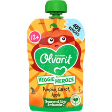 Olvarit Knijpfruit Pompoen Wortel Appel 12+ Maanden 100 gram