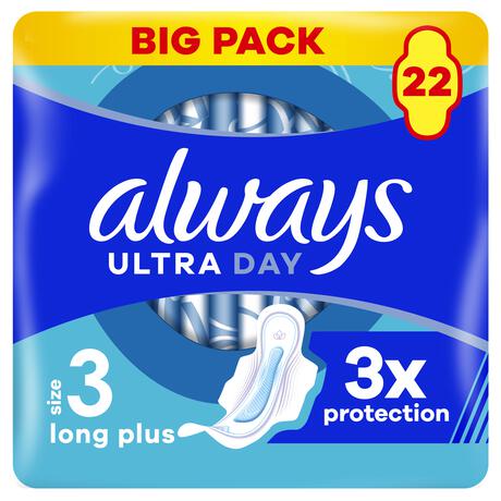 Always Maandverband Ultra Day Long Plus Wings Big Pack 22 stuks