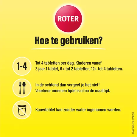 Roter Vitamine C 70 MG Citroen Kauwtabletten 400 stuks
