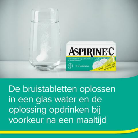 Aspirine C Bruis 400 mg bij griep en verkoudheid 10 tabletten