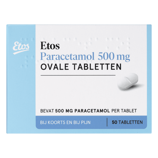 Etos Paracetamol 500 MG Ovale Tabletten 50 stuks