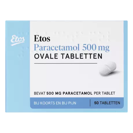 Etos Paracetamol 500 MG Ovale Tabletten 50 stuks