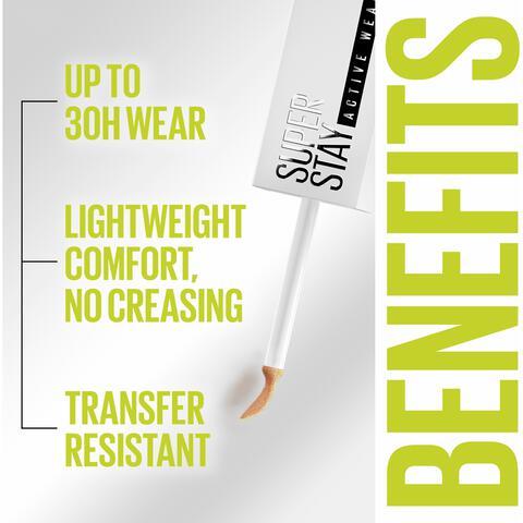 Maybelline New York SuperStay 30H Active Wear Concealer 15 Light 10 ML