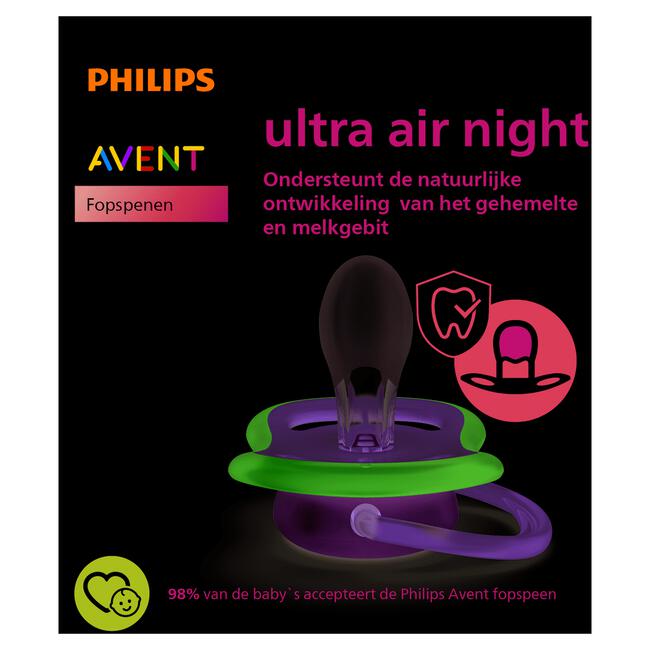 Philips Avent Soother Air Nighttime 0-6M G DC19