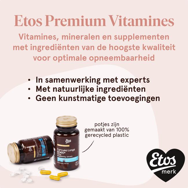 Genre dauw Afrika Etos Premium Vegan Vitamine D3 25ug | 1000IU 60 stuks 60 EA | Etos