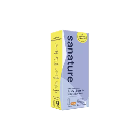 Sanature 100% Katoenen Incontinentie Inlegkruisjes Light Plus 20 Stuk