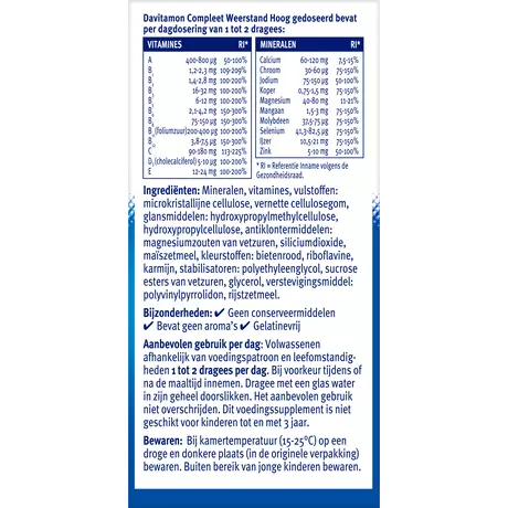 Davitamon Compleet Weerstand Vitamine C & D3 Forte Dragees 150 stuks 