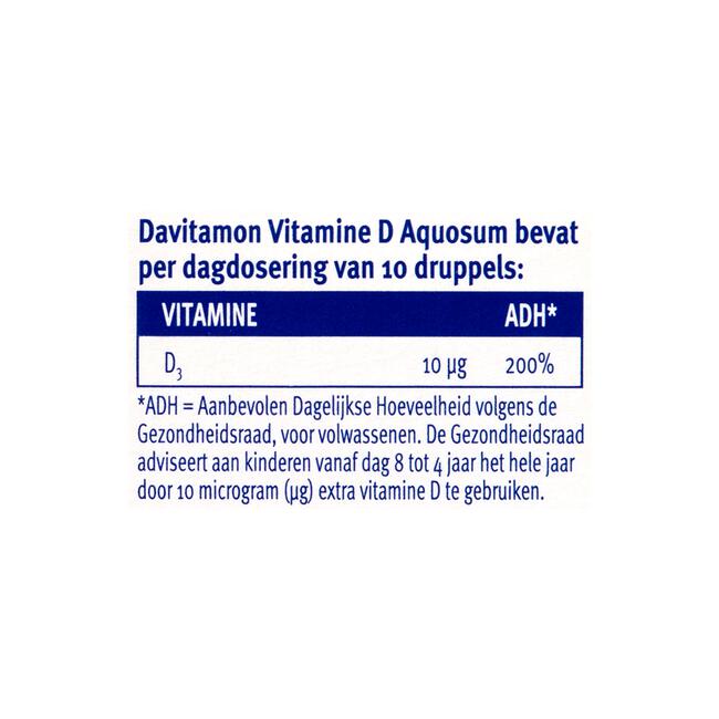 Toevlucht pijnlijk Sta in plaats daarvan op Davitamon Aquosum Vitamine D Druppels 25 ML | Etos