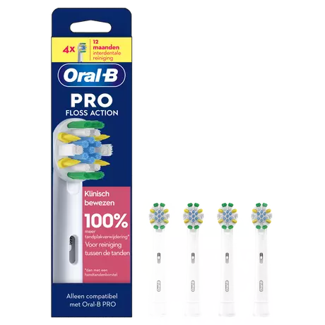 Oral-B Floss Action Opzetborstels Wit 4 Stuks