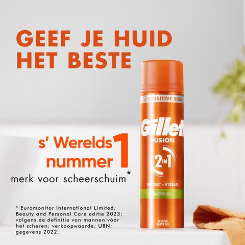 Gillette Fusion Scheergel Gevoelige Huid 200 ML