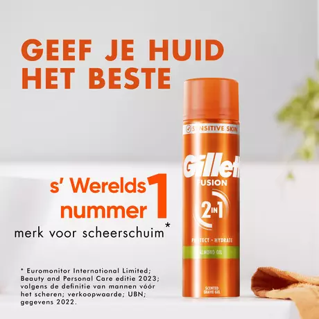 Gillette Fusion Scheergel Gevoelige Huid 200 ML