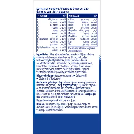 Davitamon Compleet Weerstand Vitamine C & D3 Dragees 400 stuks