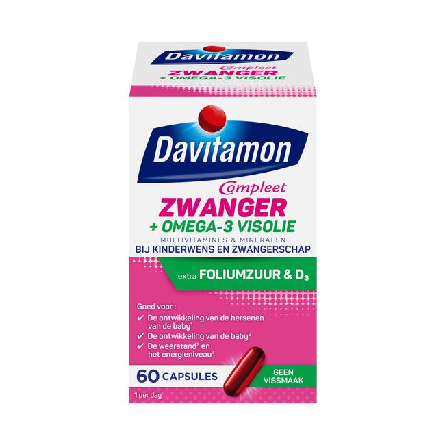 Davitamon Compleet Zwanger + Omega-3 Visolie 60 Stuks