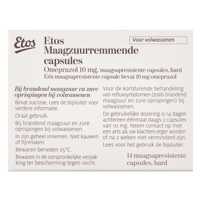 Etos Omeprazol 10 MG Maagzuurremmende Capsules