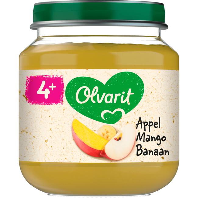Olvarit Potje Appel Mango Banaan 4+ maanden 125 GR