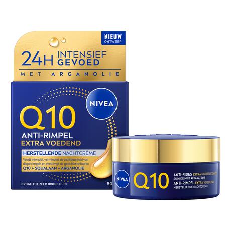 NIVEA Q10 Power Anti-Rimpel Extra Voedend Herstellende Nachtcrème 50 ML