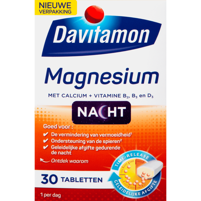 Davitamon Voor De Nacht Magnesium Tabletten 30 Ea Etos