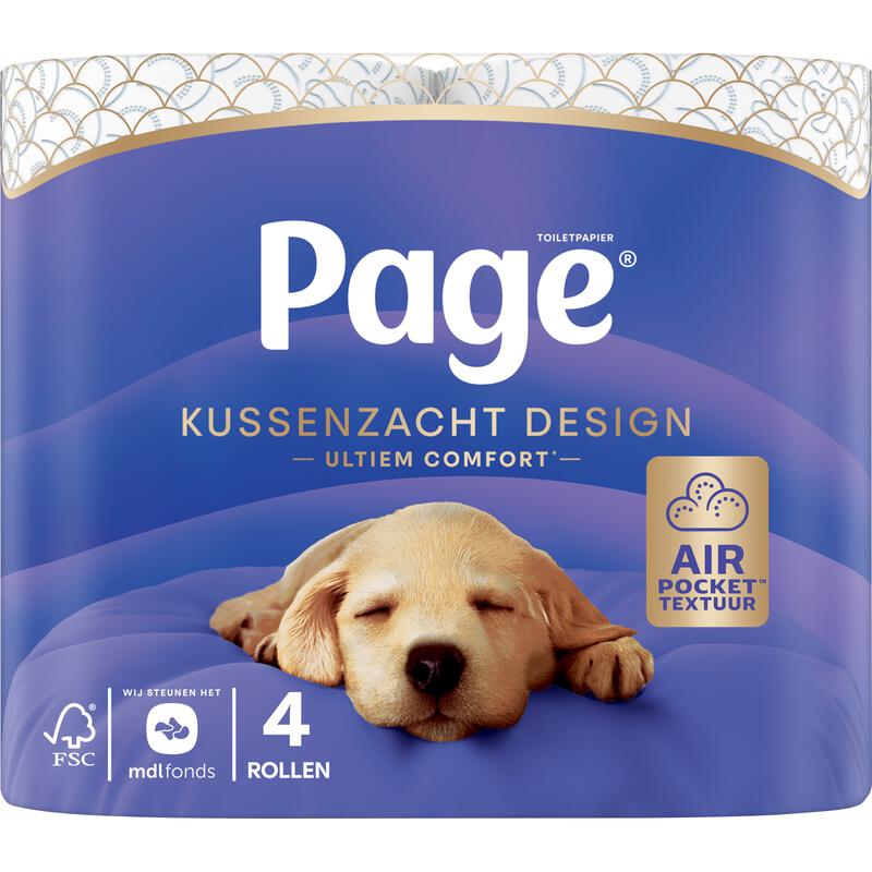 Page Kussenzacht Design Toiletpapier 4 stuks