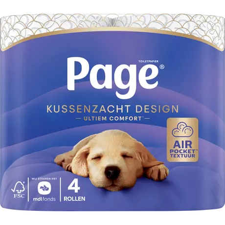 Page Kussenzacht Design Toiletpapier 4 stuks