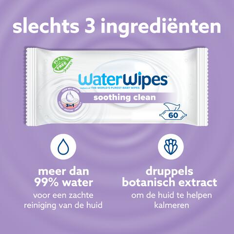 WaterWipes Soothing Clean Billendoekjes 12x60 stuks
