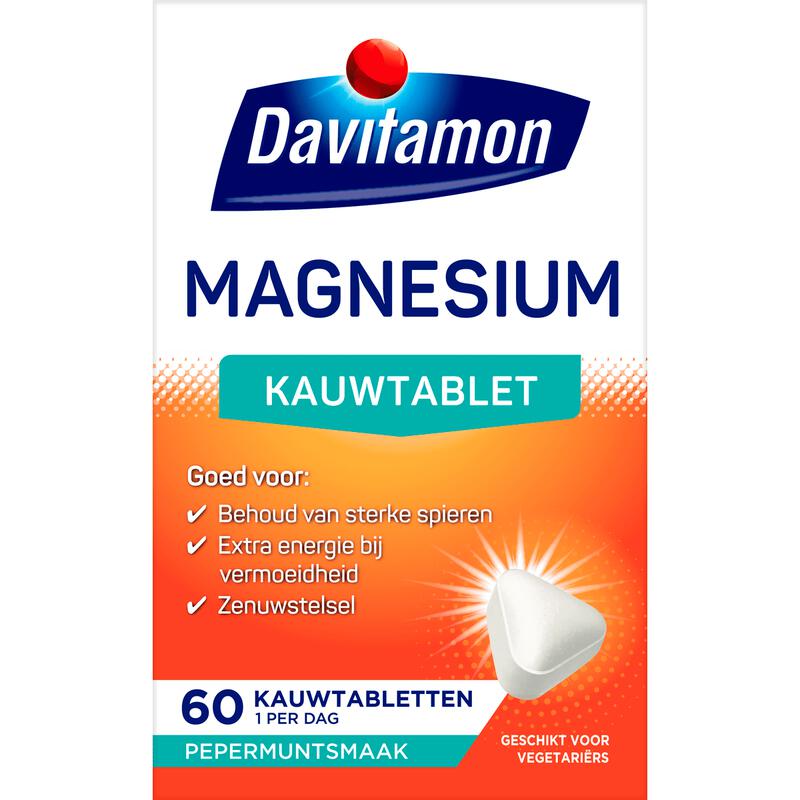 Davitamon Magnesium Pepermunt Kauwtabletten 60 stuks