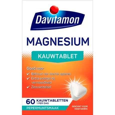 Davitamon Magnesium Pepermunt Kauwtabletten 60 stuks
