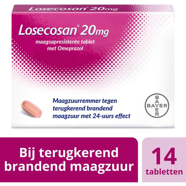 Losecosan tegen terugkomend brandend maagzuur 14 tabletten