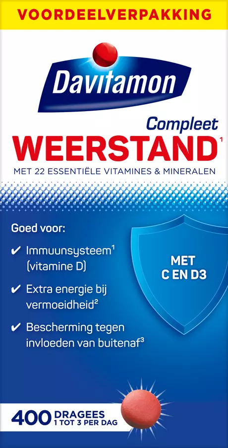 Davitamon Compleet Weerstand Vitamine C & D3 Dragees 400 stuks