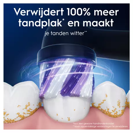 Oral-B iO Radiant White Opzetborstels Zwart 4 Stuks