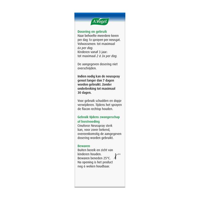 A.Vogel Cinuforce Neusspray Sterk bij Neusverkoudheid Spray 20 ML