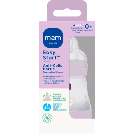MAM Easy Start Anti-Colic Babyfles Lila 160 ML