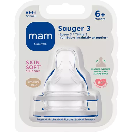 MAM Flesspeen Maat 3&nbsp;6+ Maanden 2 stuks