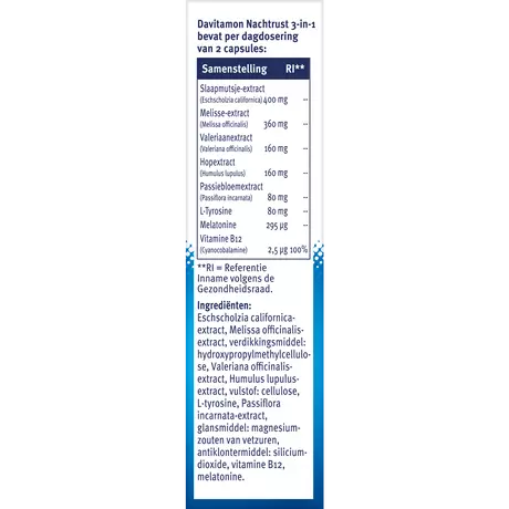 Davitamon Nachtrust 3-in-1 Capsules 20 stuks
