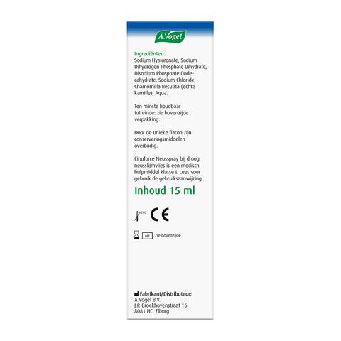 A.Vogel Cinuforce Neusspray Droog Neusslijmvlies & Korstjes Spray 15 ML