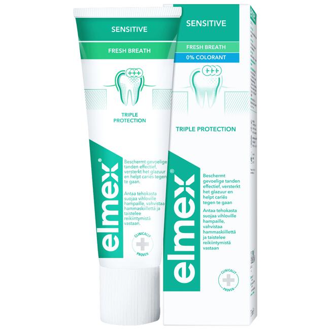 elmex® Sensitive Fresh Breath Tandpasta 75 ML
